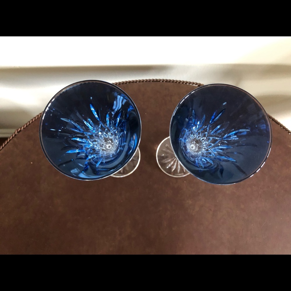 Waterford Crystal Toasting Flutes (2) in blue.